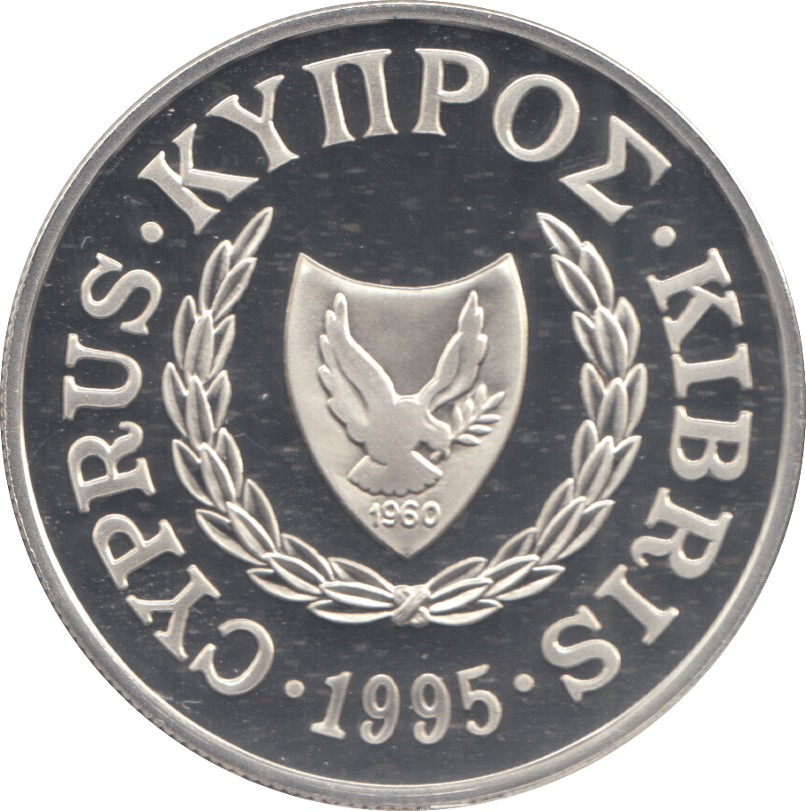 1995 SILVER PROOF CYPRUS ONE POUND - Silver Proof - Cambridgeshire Coins