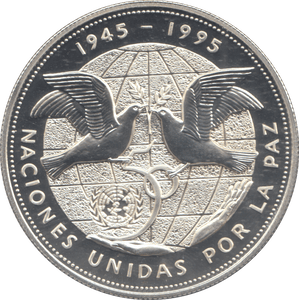 1995 SILVER PROOF DOMINICAN REPUBLIC 1 PESO - Silver Proof - Cambridgeshire Coins