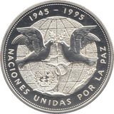 1995 SILVER PROOF DOMINICAN REPUBLIC 1 PESO - Silver Proof - Cambridgeshire Coins