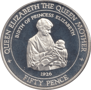 1995 SILVER PROOF FIFTY PENCE BIRTH OF ELIZABETH - SILVER WORLD COINS - Cambridgeshire Coins