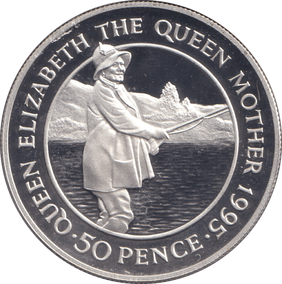 1995 SILVER PROOF FIFTY PENCE QUEEN MOTHER - SILVER WORLD COINS - Cambridgeshire Coins