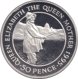 1995 SILVER PROOF FIFTY PENCE QUEEN MOTHER - SILVER WORLD COINS - Cambridgeshire Coins