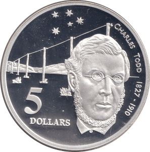1995 SILVER PROOF FIVE DOLLAR AUSTRALIA - SILVER WORLD COINS - Cambridgeshire Coins