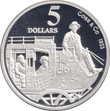 1995 SILVER PROOF FIVE DOLLAR AUSTRALIA - SILVER WORLD COINS - Cambridgeshire Coins