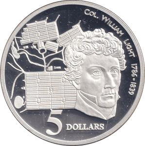 1995 SILVER PROOF FIVE DOLLAR AUSTRALIA - SILVER WORLD COINS - Cambridgeshire Coins