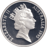 1995 SILVER PROOF FIVE DOLLAR AUSTRALIA - SILVER WORLD COINS - Cambridgeshire Coins