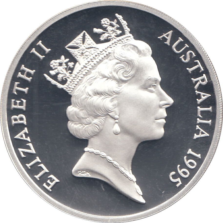 1995 SILVER PROOF FIVE DOLLARS AUSTRALIA COBB & CO - SILVER WORLD COINS - Cambridgeshire Coins
