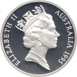 1995 SILVER PROOF FIVE DOLLARS AUSTRALIA COBB & CO - SILVER WORLD COINS - Cambridgeshire Coins