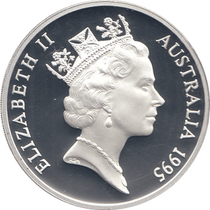 1995 SILVER PROOF FIVE DOLLARS AUSTRALIA GOLD RUSH ERA - SILVER WORLD COINS - Cambridgeshire Coins