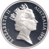 1995 SILVER PROOF FIVE DOLLARS AUSTRALIA - SILVER WORLD COINS - Cambridgeshire Coins