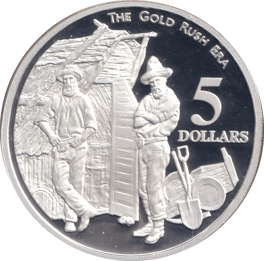 1995 SILVER PROOF FIVE DOLLARS AUSTRALIA - SILVER WORLD COINS - Cambridgeshire Coins