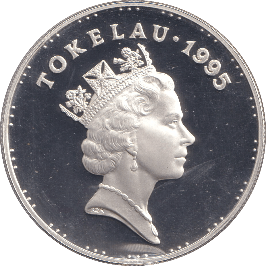 1995 SILVER PROOF FIVE LIMA TOKELAU - SILVER WORLD COINS - Cambridgeshire Coins