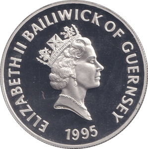 1995 SILVER PROOF FIVE POUNDS THE QUEEN MOTHER - SILVER WORLD COINS - Cambridgeshire Coins