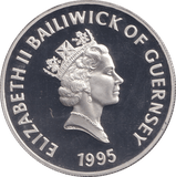 1995 SILVER PROOF FIVE POUNDS THE QUEEN MOTHER - SILVER WORLD COINS - Cambridgeshire Coins