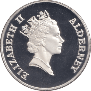 1995 SILVER PROOF FIVE POUNDS THE QUEEN MOTHER - SILVER WORLD COINS - Cambridgeshire Coins