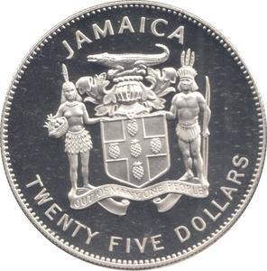 1995 SILVER PROOF JAMAICA 25 DOLLARS - Silver Proof - Cambridgeshire Coins