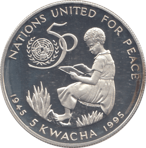 1995 SILVER PROOF MALAWI 5 KWACHA - Silver Proof - Cambridgeshire Coins