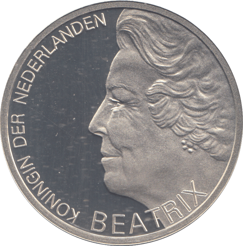1995 SILVER PROOF NETHERLAND 10 GULDEN - SILVER WORLD COINS - Cambridgeshire Coins