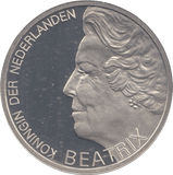 1995 SILVER PROOF NETHERLAND 10 GULDEN - SILVER WORLD COINS - Cambridgeshire Coins