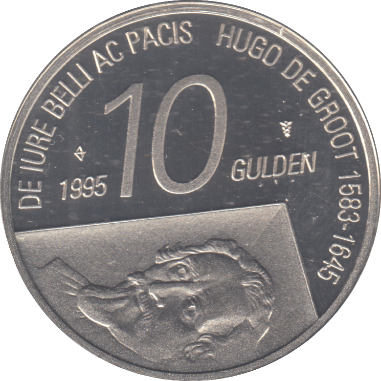 1995 SILVER PROOF NETHERLAND 10 GULDEN - SILVER WORLD COINS - Cambridgeshire Coins