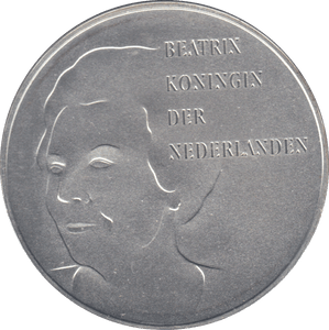 1995 SILVER PROOF NETHERLAND 50 GULDEN - SILVER WORLD COINS - Cambridgeshire Coins