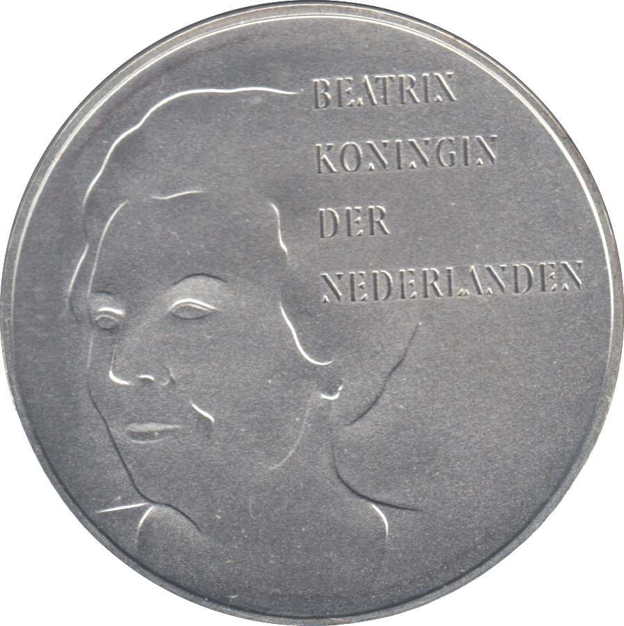 1995 SILVER PROOF NETHERLAND 50 GULDEN - SILVER WORLD COINS - Cambridgeshire Coins