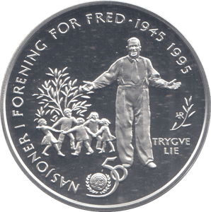 1995 SILVER PROOF NORWAY 50 KRONER - Silver Proof - Cambridgeshire Coins