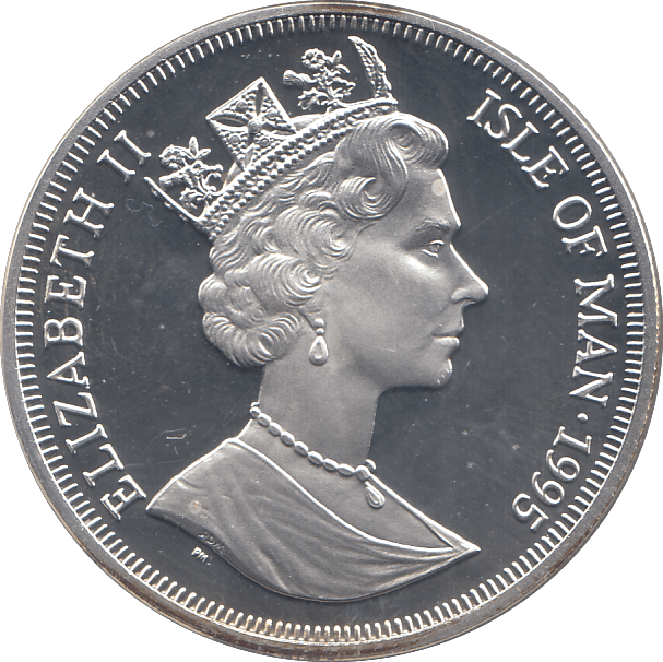1995 SILVER PROOF ONE CROWN ISLE OF MAN - SILVER WORLD COINS - Cambridgeshire Coins