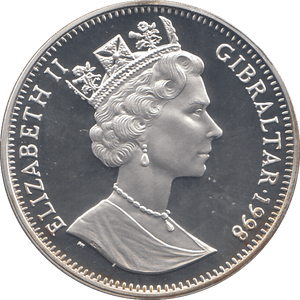 1995 SILVER PROOF ONE CROWN ISLE OF MAN - SILVER WORLD COINS - Cambridgeshire Coins