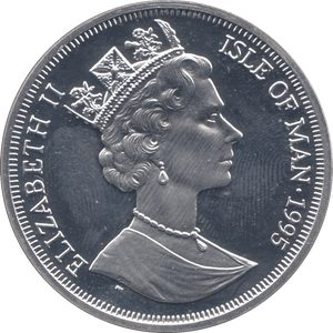 1995 SILVER PROOF ONE CROWN ISLE OF MAN - SILVER WORLD COINS - Cambridgeshire Coins