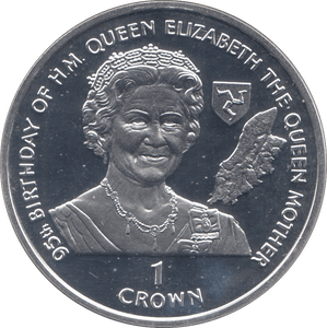 1995 SILVER PROOF ONE CROWN ISLE OF MAN - SILVER WORLD COINS - Cambridgeshire Coins
