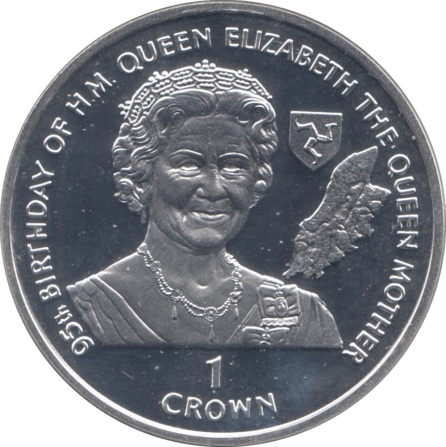 1995 SILVER PROOF ONE CROWN ISLE OF MAN - SILVER WORLD COINS - Cambridgeshire Coins