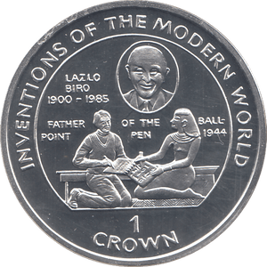 1995 SILVER PROOF ONE CROWN ISLE OF MAN - SILVER WORLD COINS - Cambridgeshire Coins
