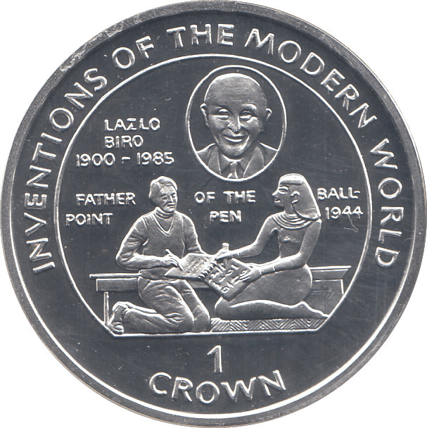 1995 SILVER PROOF ONE CROWN ISLE OF MAN - SILVER WORLD COINS - Cambridgeshire Coins