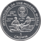 1995 SILVER PROOF ONE CROWN ISLE OF MAN - SILVER WORLD COINS - Cambridgeshire Coins