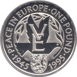 1995 SILVER PROOF ONE POUND ALDERNEY - SILVER WORLD COINS - Cambridgeshire Coins