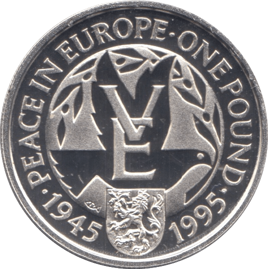 1995 SILVER PROOF ONE POUND ALDERNEY - SILVER WORLD COINS - Cambridgeshire Coins