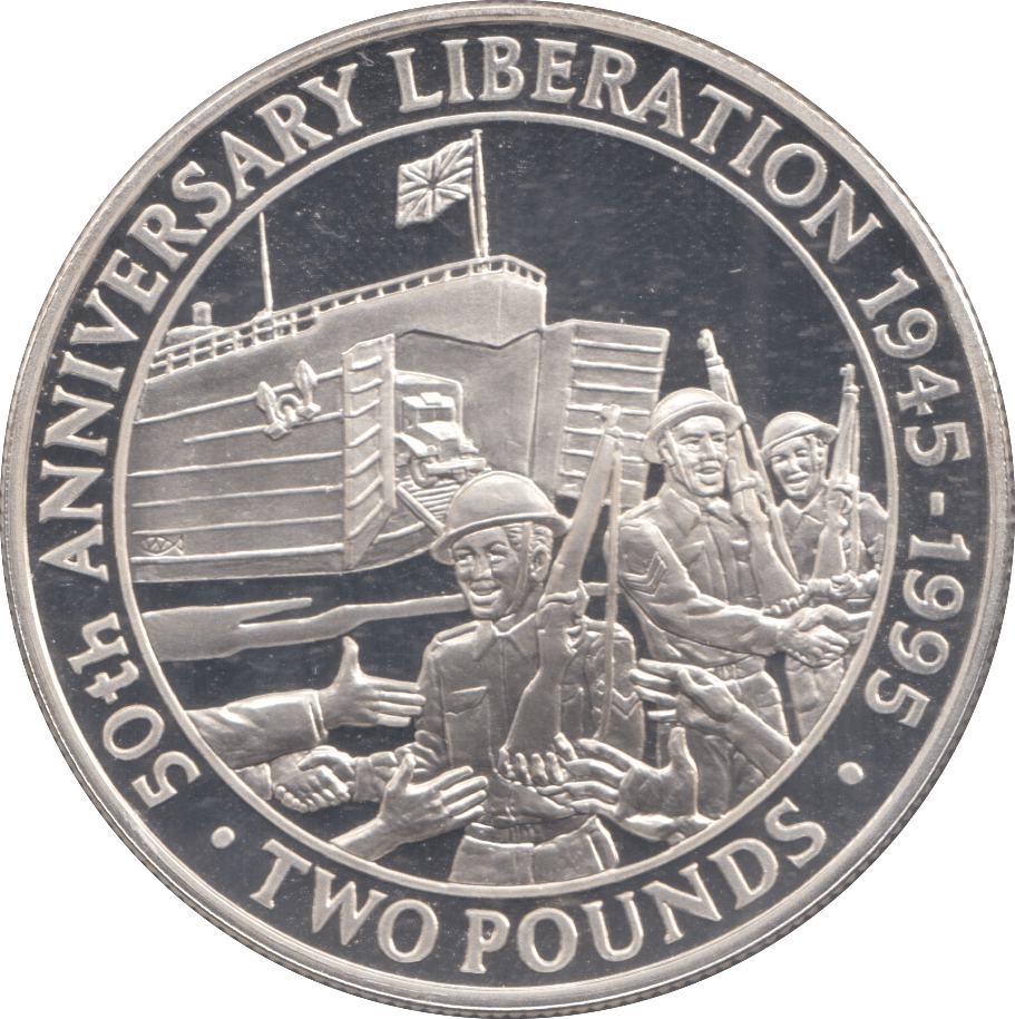 1995 SILVER PROOF £2 50TH ANNIVERSARY LIBERATION - £2 Silver Proof - Cambridgeshire Coins