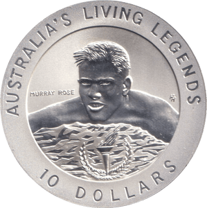 1995 SILVER PROOF TEN DOLLAR AUSTRALIA - SILVER WORLD COINS - Cambridgeshire Coins