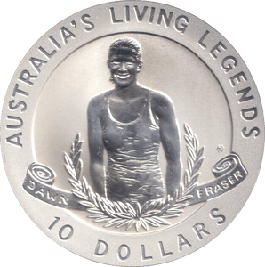 1995 SILVER PROOF TEN DOLLAR AUSTRALIA - SILVER WORLD COINS - Cambridgeshire Coins