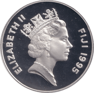 1995 SILVER PROOF TEN DOLLAR FIJI - SILVER WORLD COINS - Cambridgeshire Coins