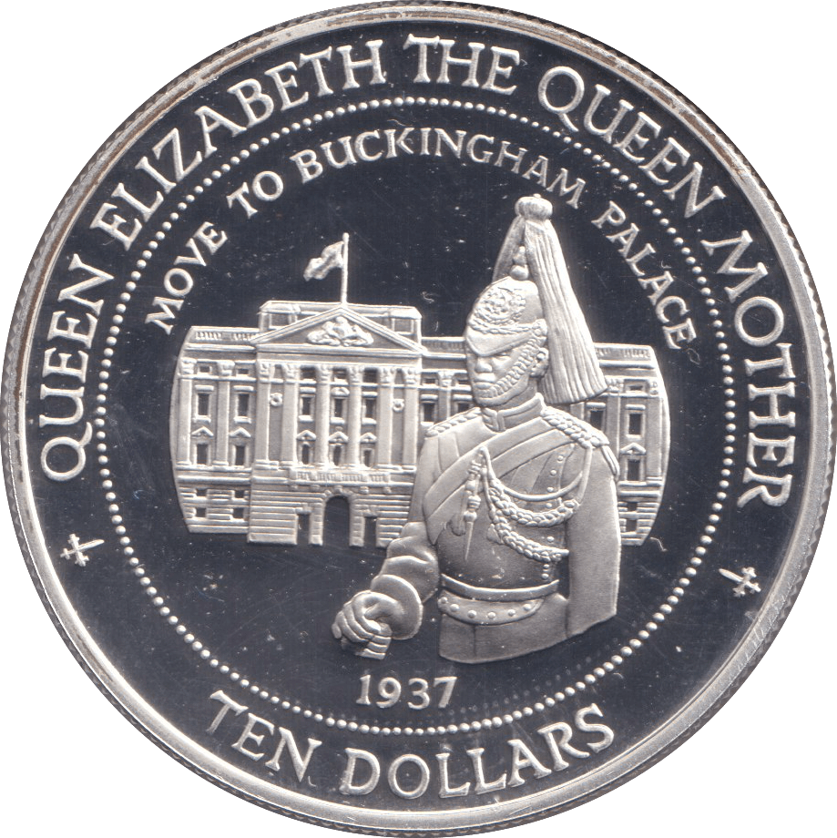 1995 SILVER PROOF TEN DOLLARS QUEEN MOTHER - SILVER WORLD COINS - Cambridgeshire Coins