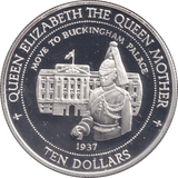 1995 SILVER PROOF TEN DOLLARS QUEEN MOTHER - SILVER WORLD COINS - Cambridgeshire Coins