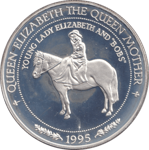 1995 SILVER PROOF TEN DOLLARS YOUNG ELIZABETH AND 'BOBS' - SILVER WORLD COINS - Cambridgeshire Coins