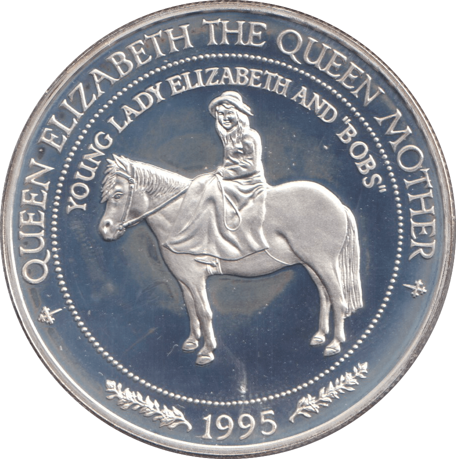 1995 SILVER PROOF TEN DOLLARS YOUNG ELIZABETH AND 'BOBS' - SILVER WORLD COINS - Cambridgeshire Coins