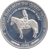 1995 SILVER PROOF TEN DOLLARS YOUNG ELIZABETH AND 'BOBS' - SILVER WORLD COINS - Cambridgeshire Coins