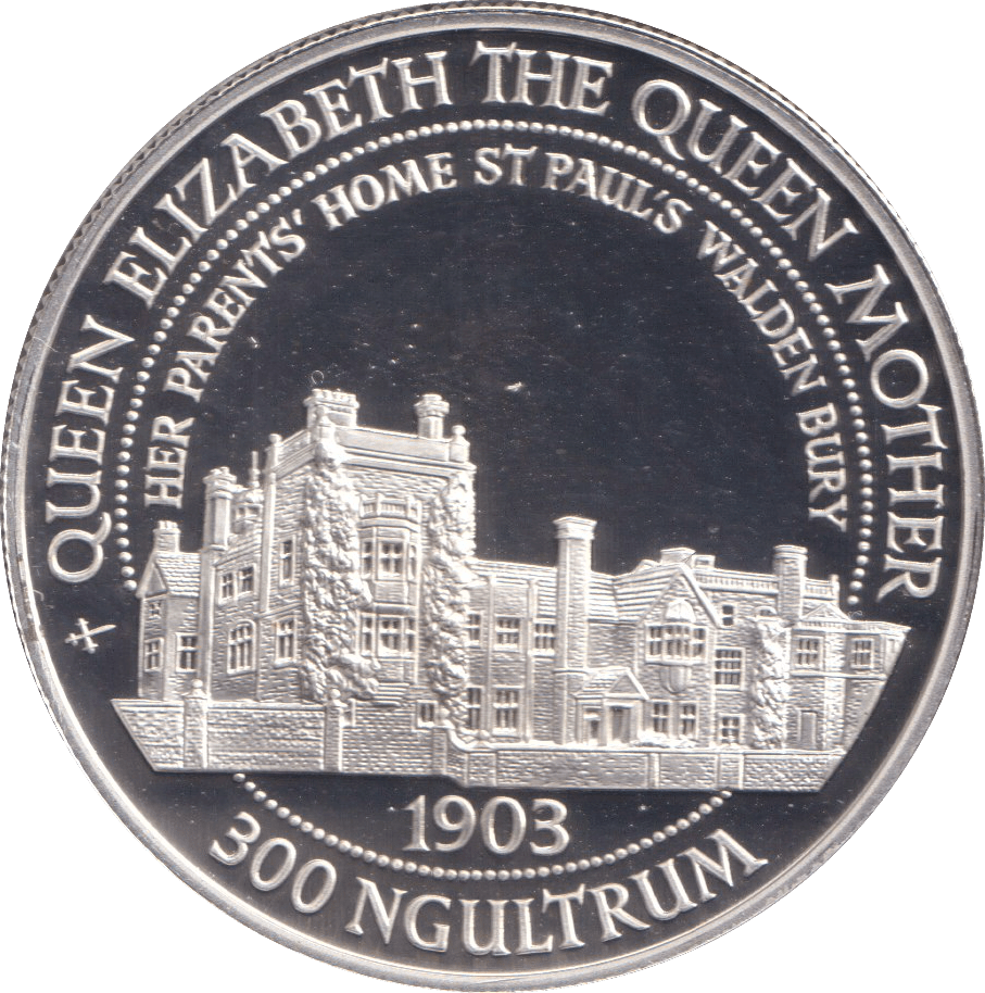 1995 SILVER PROOF THREE HUNDRED NGULTRUM KINGDOM OF BHUTAN - SILVER WORLD COINS - Cambridgeshire Coins