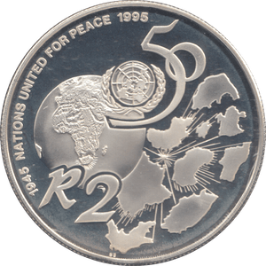 1995 SOUTH AFRICA 2 RAND - Silver Proof - Cambridgeshire Coins