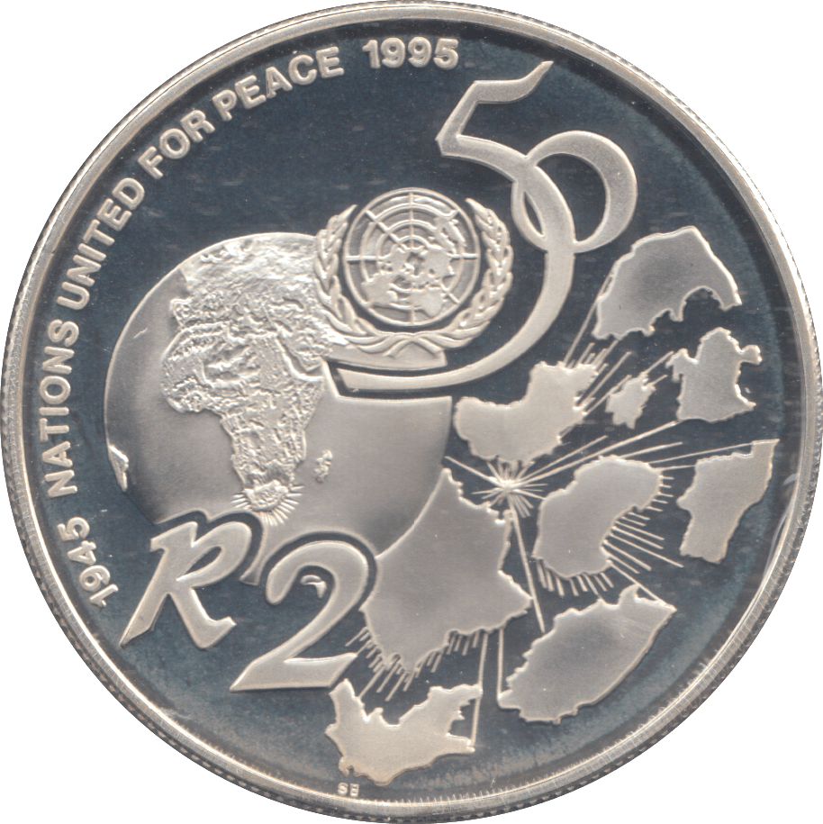 1995 SOUTH AFRICA 2 RAND - Silver Proof - Cambridgeshire Coins