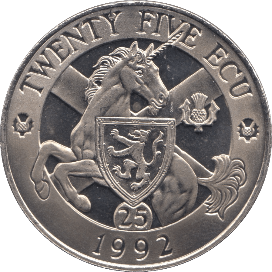 1995 TWENTY FIVE ECU SCOTLAND - SILVER WORLD COINS - Cambridgeshire Coins